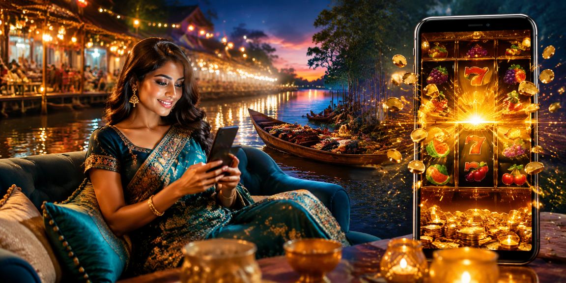সুন্দরবন অঞ্চলের রাতের বাজারে স্লট গেম ও পুরস্কার উপভোগের দৃশ্য